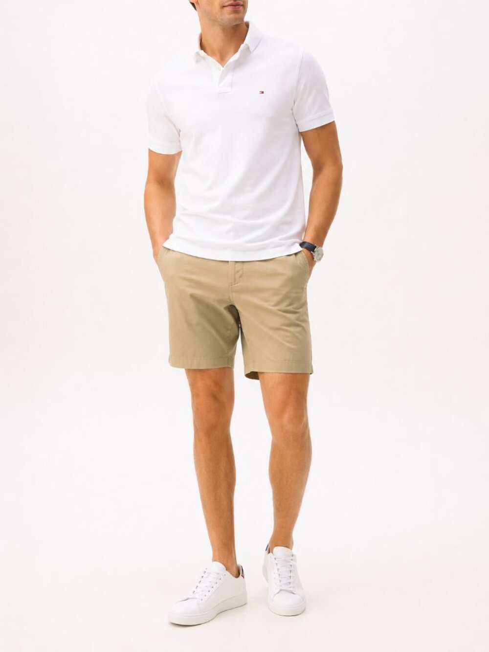 NWT Tommy Hilfiger TH Flex Khaki Elastic Waist Chino Shorts XL